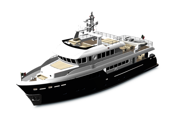 The luxury motor yacht Darwin Class 95