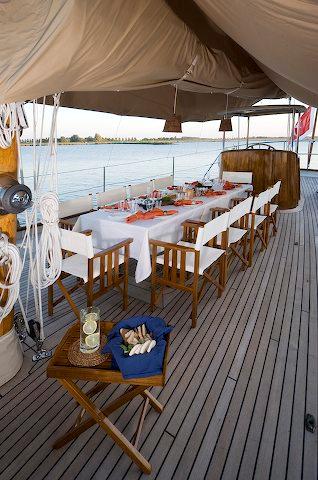 Tiziana Aft Deck Dining area