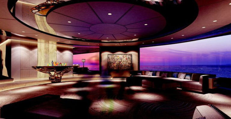 Tomorrow superyacht project Mid deck lounge