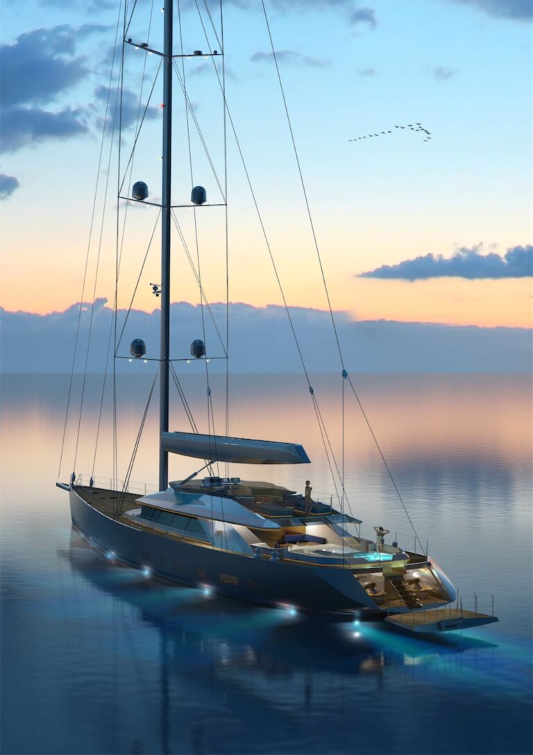 Troy superyacht - aft view