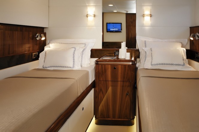 Twin cabin - Oyster 100 superyacht SARAFIN - Copyright Oyster Marine