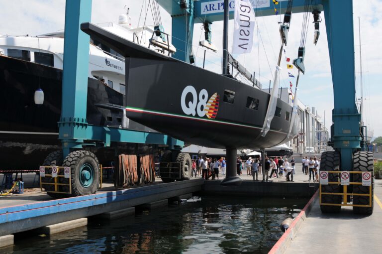 Vismara V80 Maxi Yacht Luce Guida at her launch in Viareggio - 2011