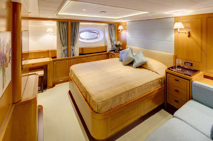 Wisp yacht - Guest Cabin - Photo by Cory Silken