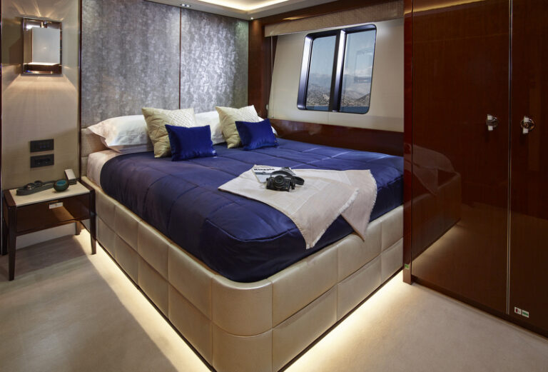 X5 superyacht - Port Double Cabin - Photo credit to Princess Yachts International plc