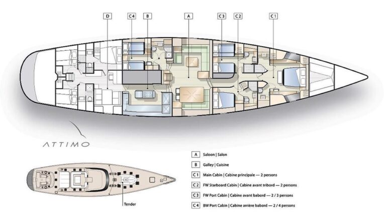 Yacht ATTIMO By CMN - Layout