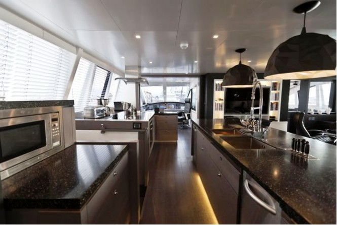 Yacht Cartouche Interior - A Blue Coast 95 Catamaran - Photo Credit Gilles Martin-Raget