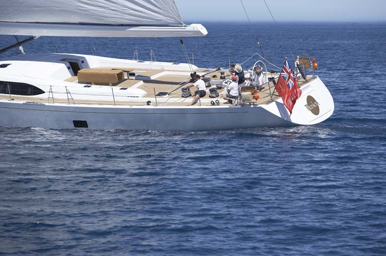 Yacht ILLUSION OF THE ISLES - Sailing - Aft view