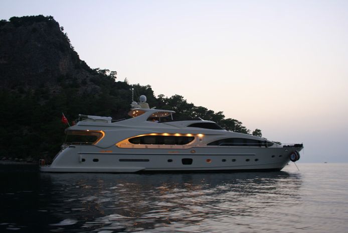 Yacht MERVE - At Anchor