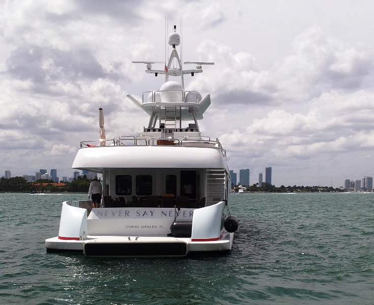 Yacht NEVER SAY NEVER -  Aft View