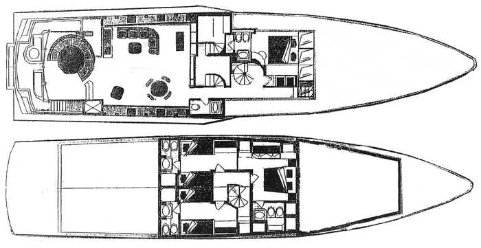 Yacht NEVER SAY NEVER -  Layout