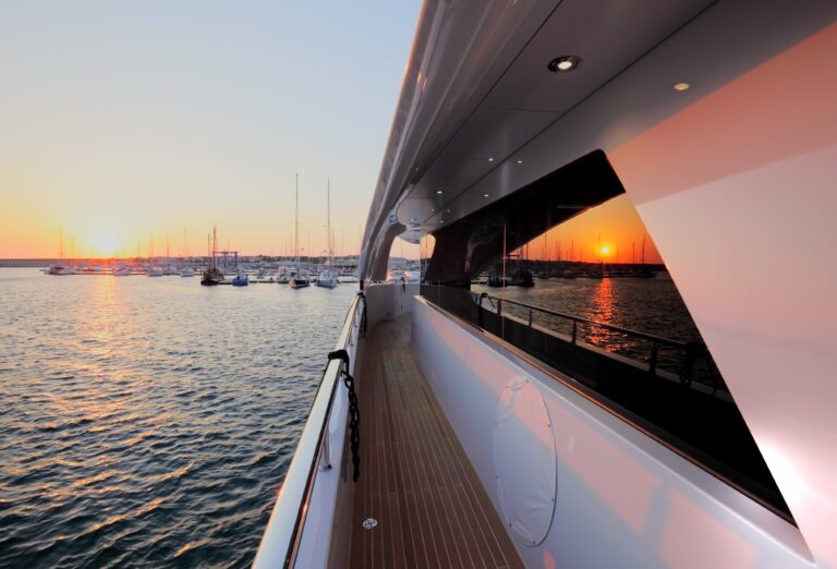 Yacht QUARANTA By Curvelle - Side Deck At Marina