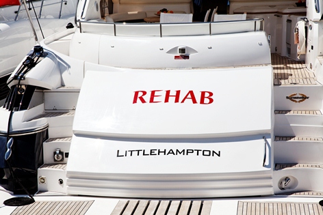 Yacht REHAB - Aft View