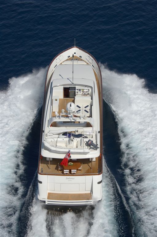 Yacht SOLONA -  Decks from above