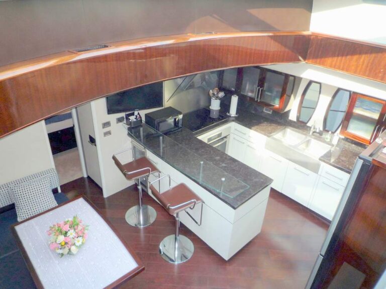Yacht ZION - Lower Salon and Galley