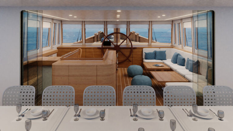Rendering of the view forward