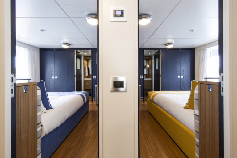 Yellow And Blue Cabins