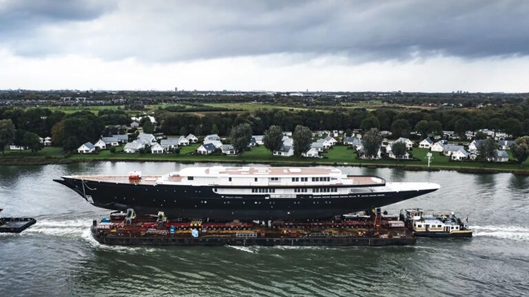 Sailing yacht KORU on her way to Rotterdam