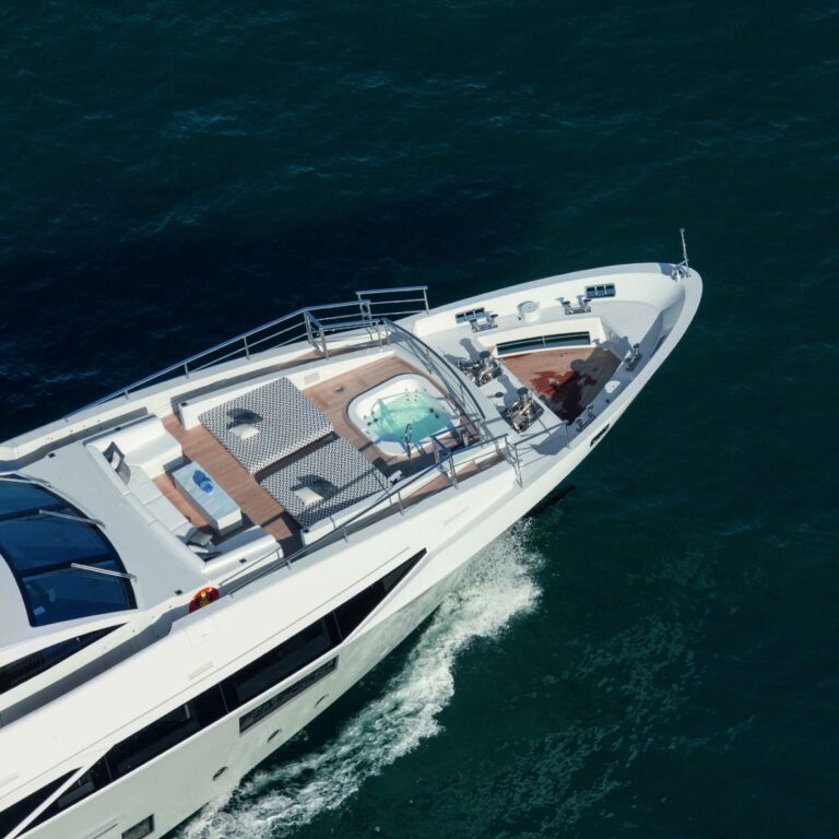 Aerial Close Up Of The Foredeck