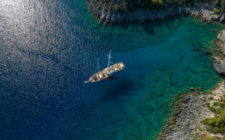 Aerial View At Anchor