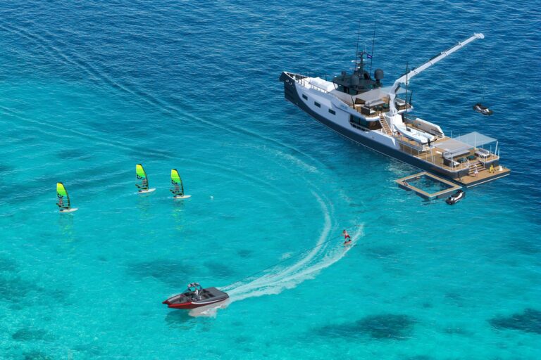 Aerial View Of YS 4508 Support Yacht