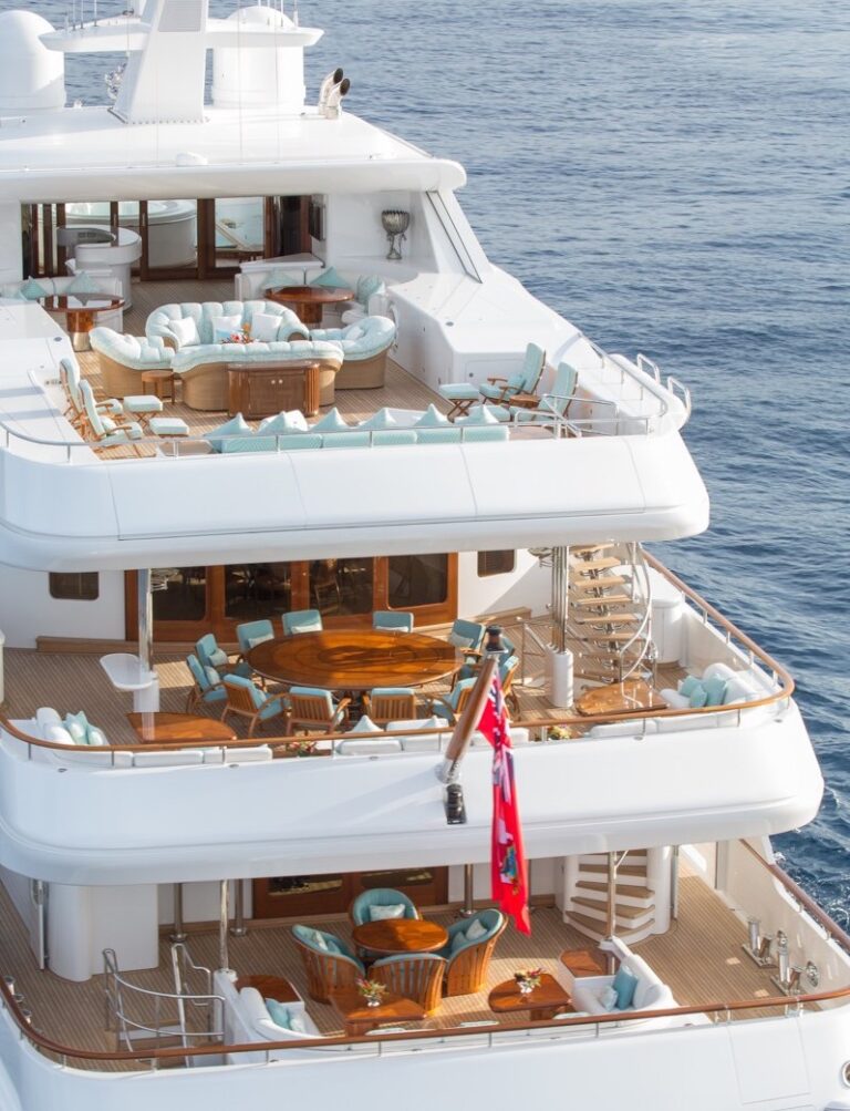 Aerial View Of Aft Decks
