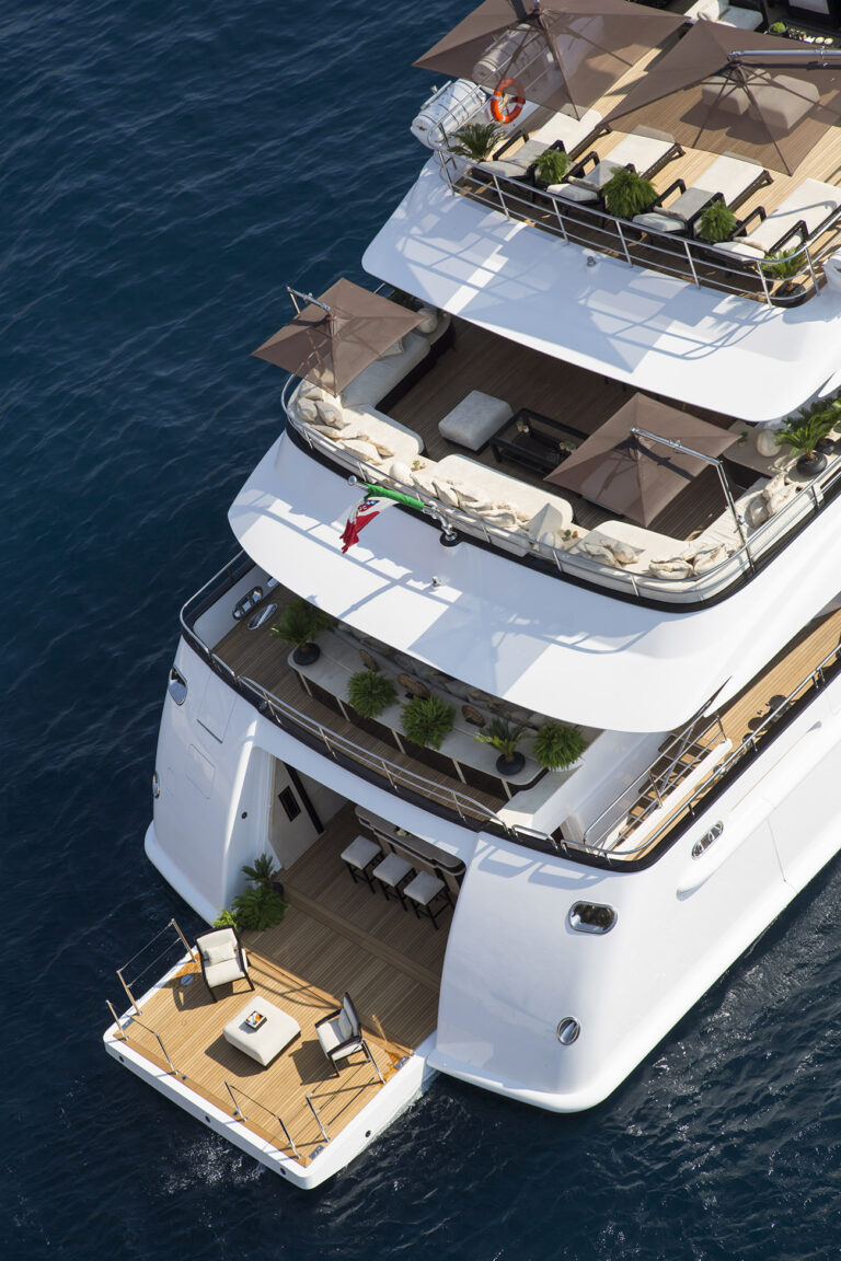 Aerial View Of The Aft Decks