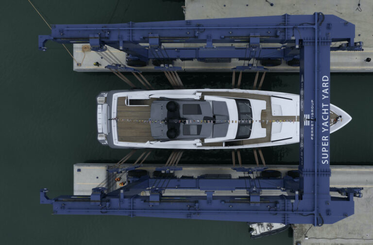 Aerial View Of The Motor Yacht CIAO M About The Be Launched In 2023