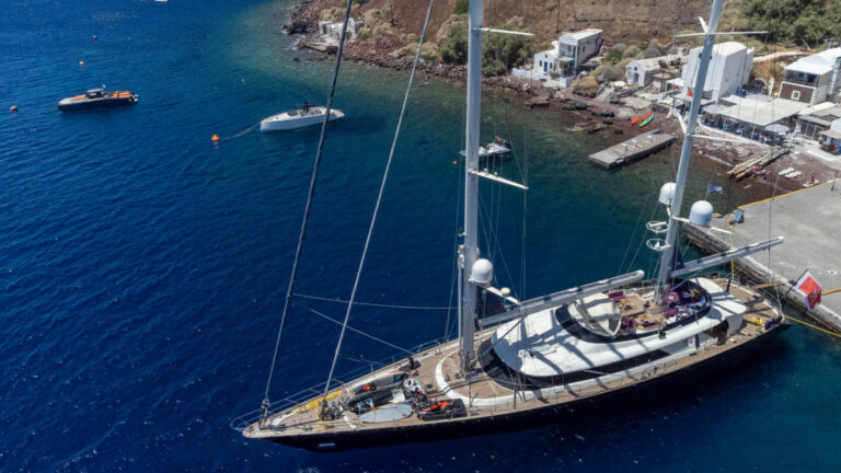 Aerial View Of The Yacht