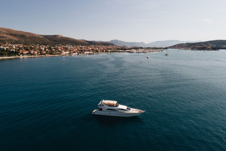 Aerial View Of The Yacht