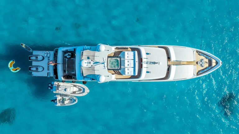 Aerial View Of The Yacht LEVERAGE