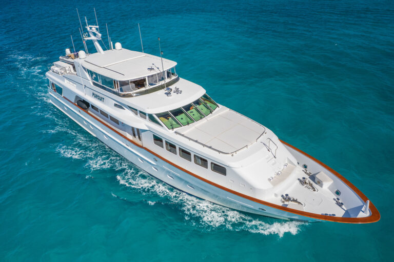 Aerial View Of Yacht PURSUIT