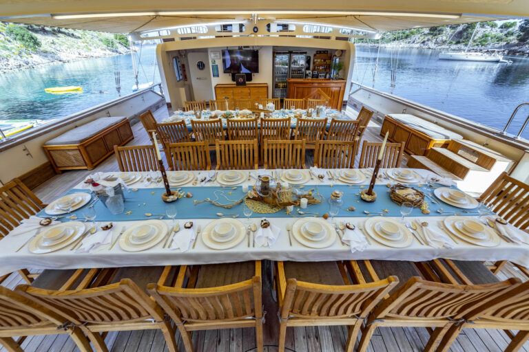 Aft Deck Alfresco Dining Close Up