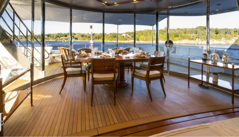 Aft Deck Dining With Glazed Doors