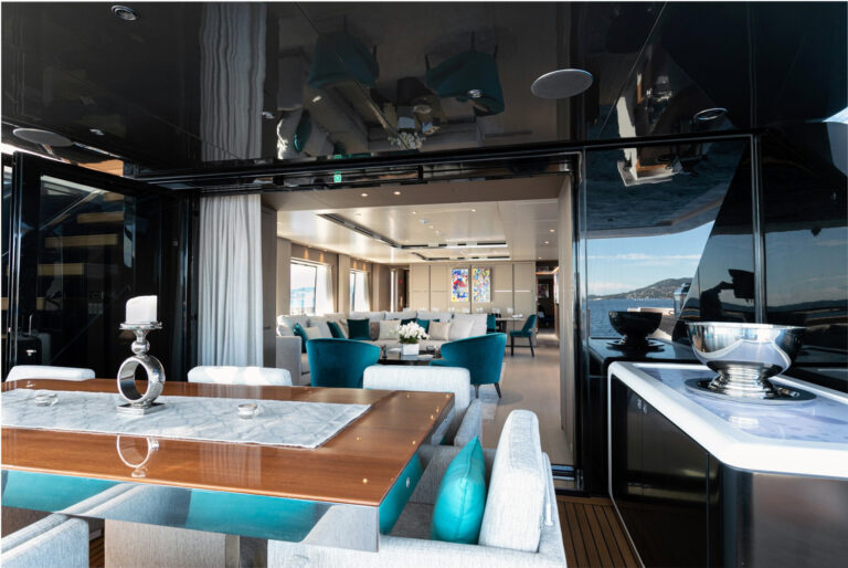 Aft Deck Looking Inside The Saloon