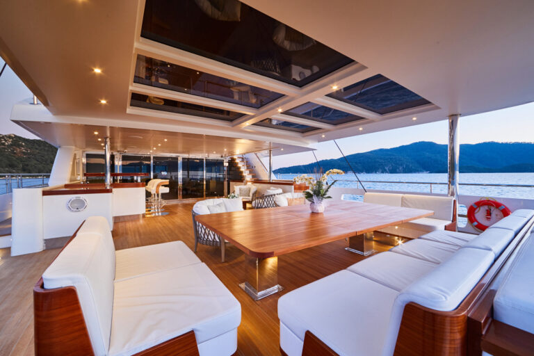 Aft Deck Seating And Dining Area
