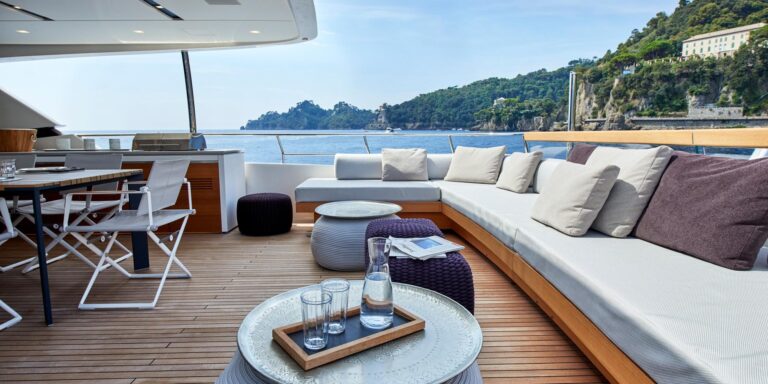 Aft Deck Seating And Dining Area