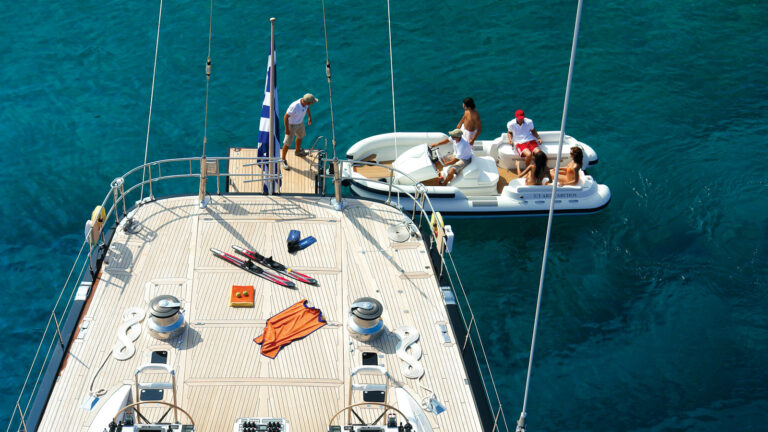 Aft Deck With Toys And Tender