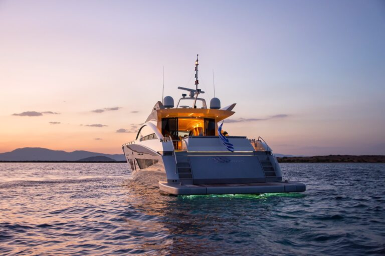Aft View At Sunset