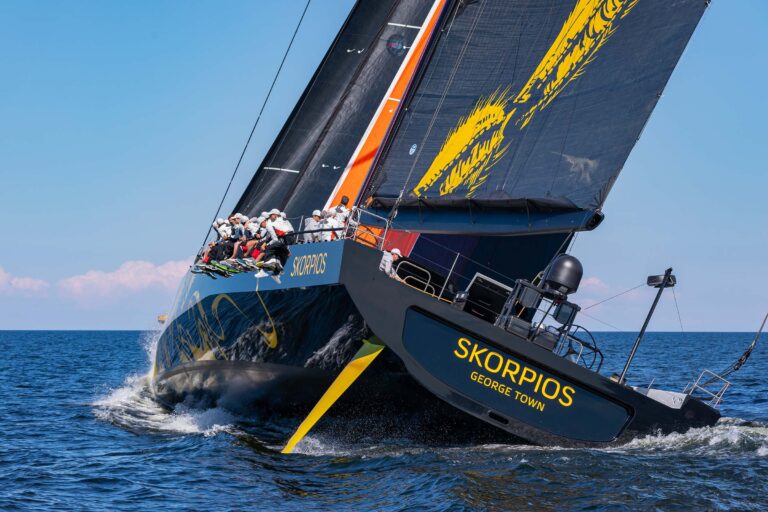 Aft View Of SKORPIOS By Nautor's Swan
