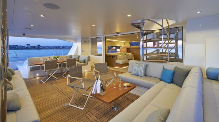 Alfresco Dining Area And Louning Area In The Evening