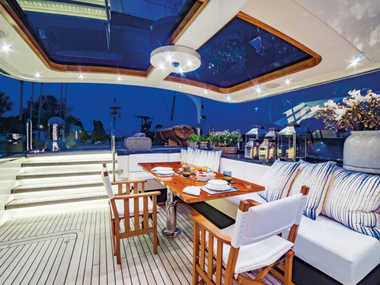Alfresco Dining Area In The Evening