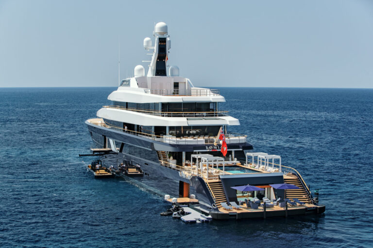 At Anchor With Opened Beach Club And Toys