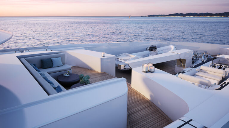 Bow With Tender Storage And Seating Area