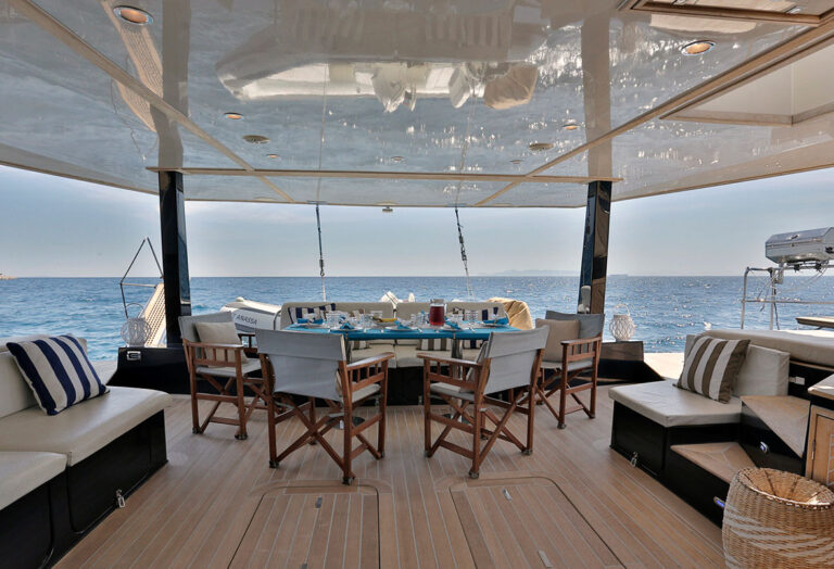 Charter Catamaran Anassa Aft Deck