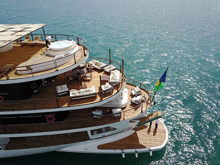 Close Up From Above At The Aft Decks