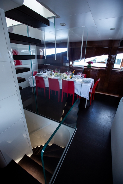 Dining Area And Staiwell To Lower Deck