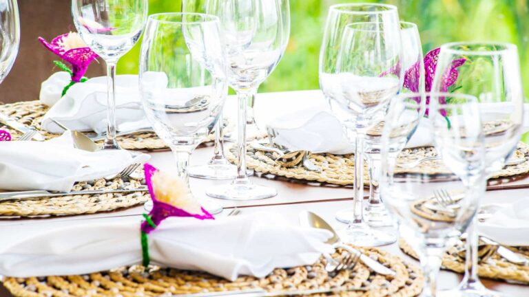 Dining Set Up Close Up