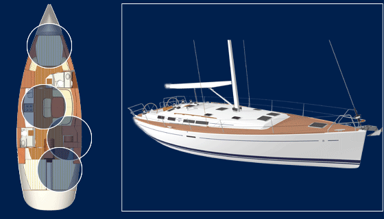 dufour455-plan