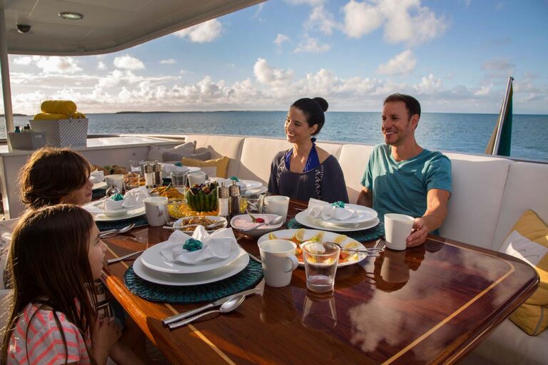 Eating On Opend Deck