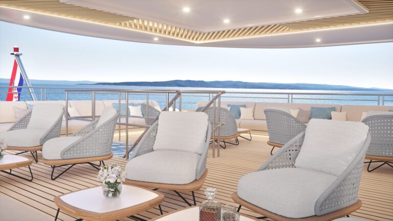 Elegant Modern Exterior Lounging Area